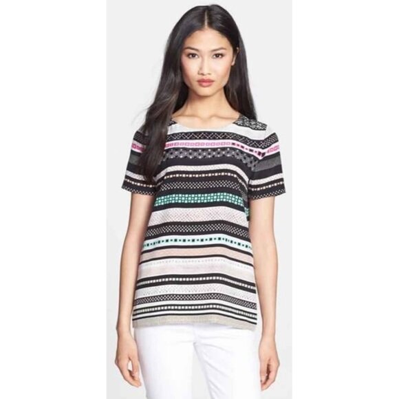 Diane Von Furstenberg Silk Embellished Top $398 - Picture 1 of 10